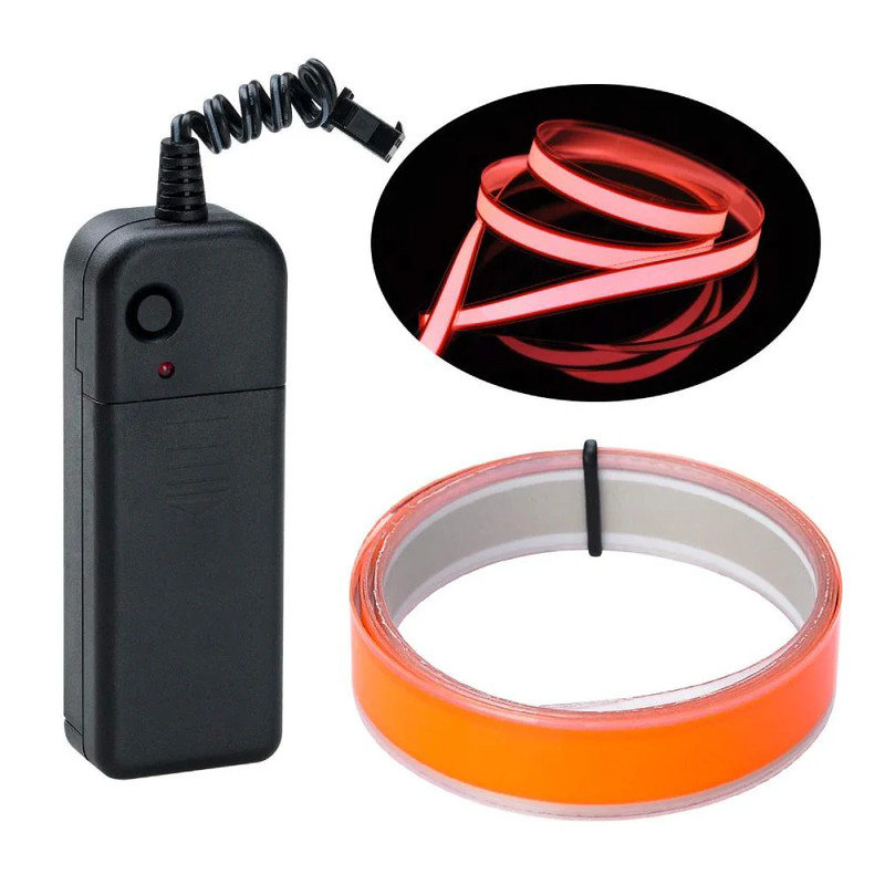 Lychee 1M Neon Glowing Strobing Electroluminescent - Orange - إضاءة